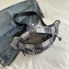 Bag Women's Fresh and Lightweight Plaid Breast Bag Japanese Ins Cute Casual Versatile Messenger Bag Mori Girl Fanny Pack