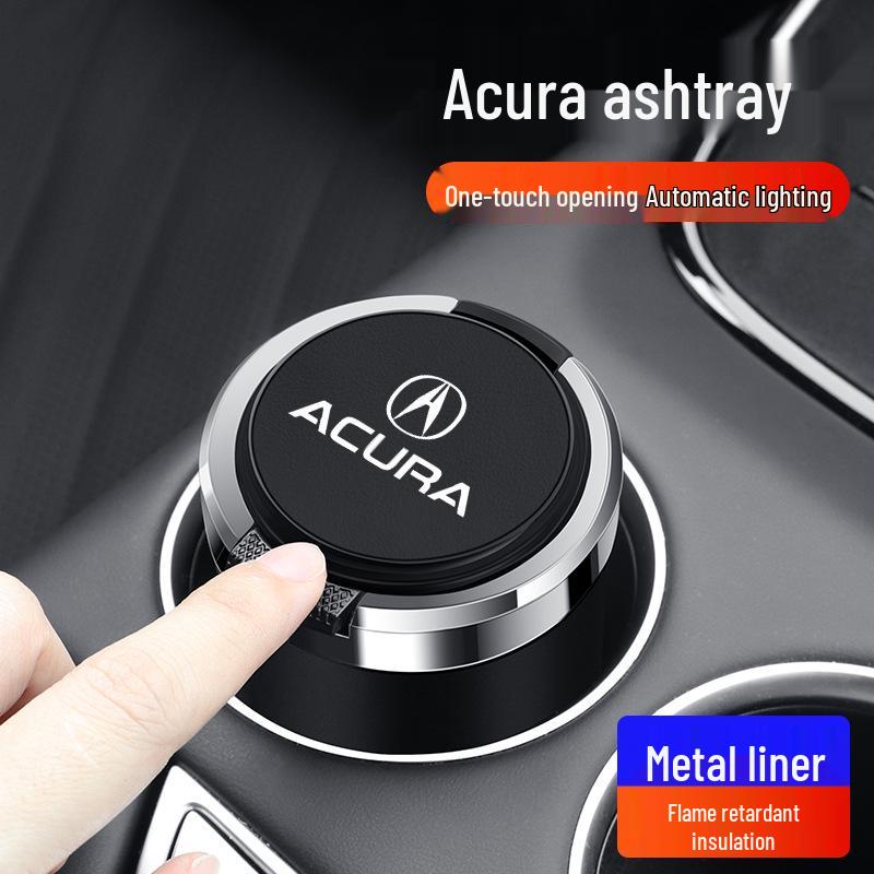 Acura RDX/CDX/TLX-L Car Ashtray with Lid - Metal Liner, Flame Retardant, Multifunctional.