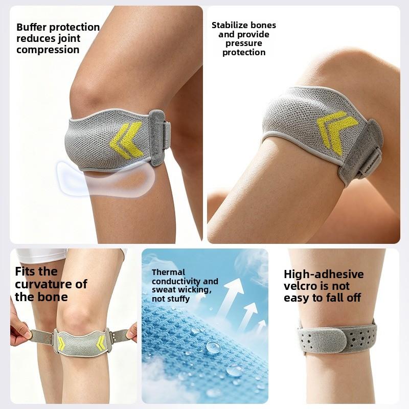 Silicone Shock-absorbing Anti-slip Breathable Pressure-relieving Running Fitness Basketball Sports Protection Patellar Guard for Knees