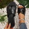 Fashion White Flat Slippers for Women Open Heel Sandals Beach Shoes Casual Women Shoes Suitable for Indoor and Outdoor Wear Slides Women