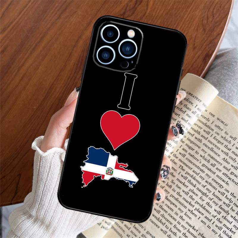 Dominican Republic Flag Phone Case For iPhone 16 Pro Max 11 14 15 17 Pro Max Plus 12 13 Mini 16e 17 Air Back Cover