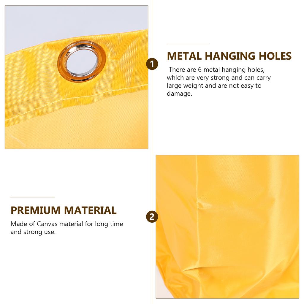 1 Pc Yellow Heavy Duty Utility Cart Cleaning Bag Housekeeping Container Domestic Storage Bag Janitorial Trolley Pouch Cleaning
