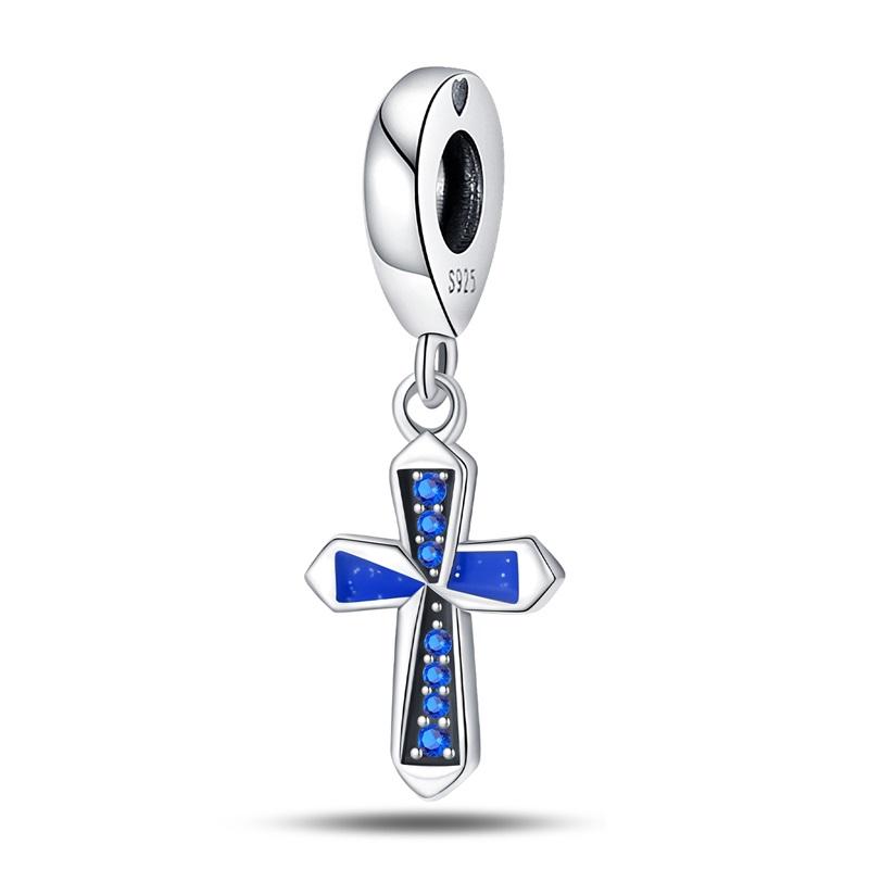 Classic Copper Holy Angel Cross Charms Beads Pendants For Women Fit Qikaola Original Bracelets Diy Jewelry Gift