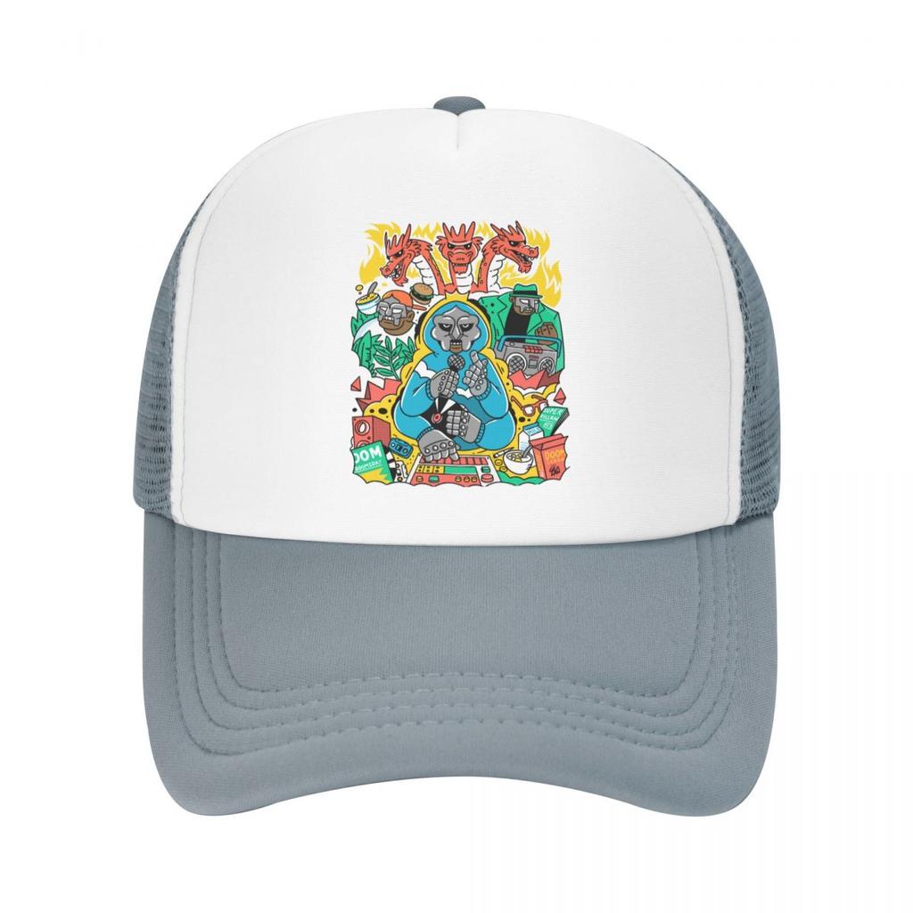 Mf Doom Friends Trucker Hat for Unisex WoUnisex Personalized Adjustable Adult Doom Slayer Game Baseball Cap Outdoor Snapback Caps