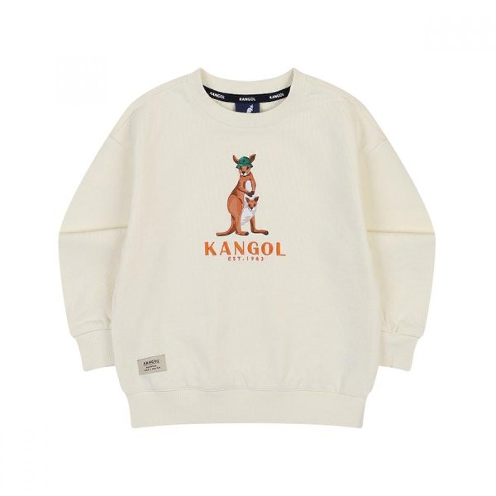Kangol Kids New Kangaroo GRaphic Sweatshirt Ra 0107 Ivory Ivory/100