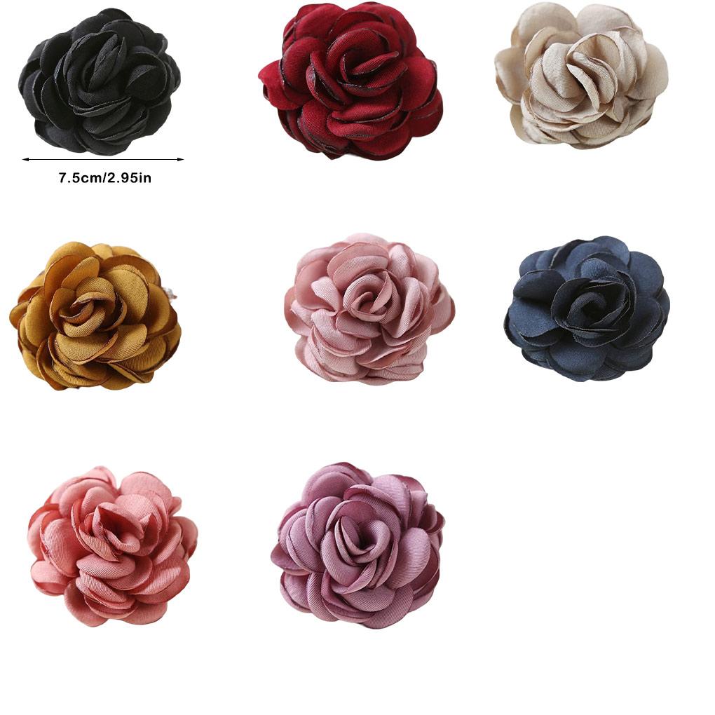 Flower Brooch Simulation Korean Cloth Side Firing Accessories Rose Artificial Fabrics Home Textile Ornaments Wedding