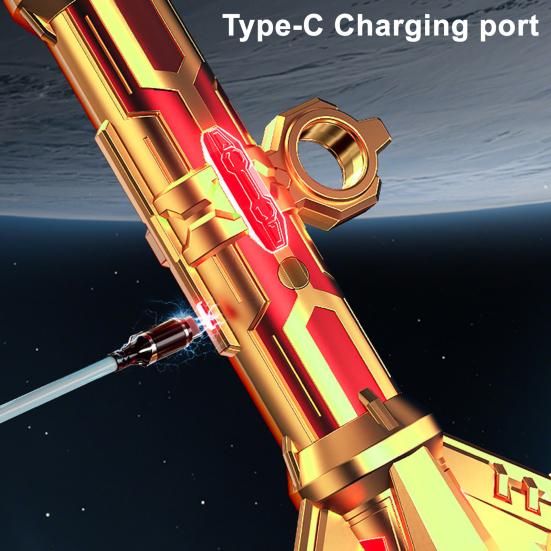 Lightsaber Toy Double Blade Retractable Design Lightsaber with 24 LED Light Modes And Sound Effects Fingertip Spin Toy for Kids Adults