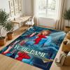 Personalized Crystal Velvet Carpet,Lady Gaga Custom Printed Name, Plush Area Rug For Home Indoor Decor