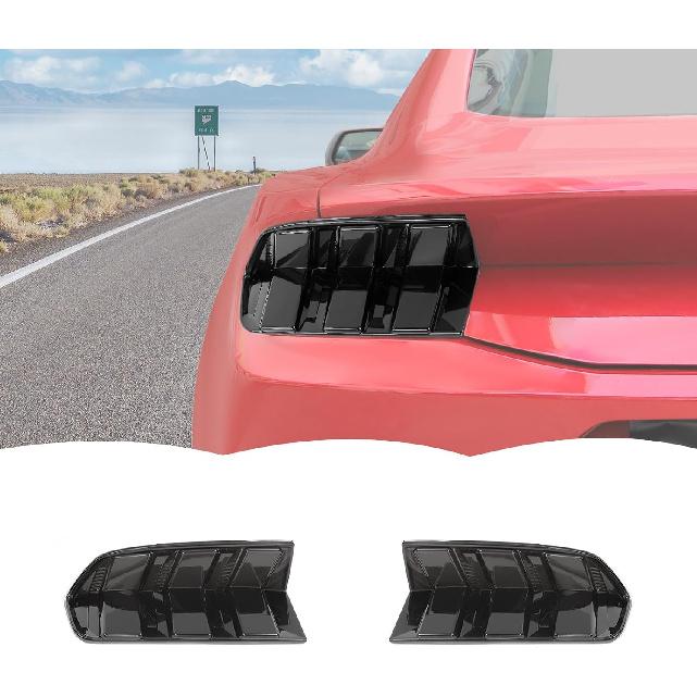 RT-TCZ Smoked Black Tail Light Lamp Cover Guard Trim Decoration Exterior Accessories for Ford Mustang 2024 2025