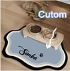 Custom Pet Feeding Mat Cute Shape Dog Diatom Mud Floor Mat Non-Slip Waterproof Home Decoration Dog Feeding Pad