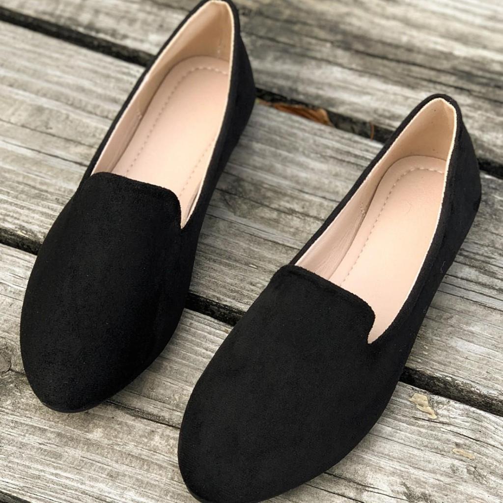 Chaussures simples grande taille pour femmes, été, plates, à enfiler, chaussures Doudou