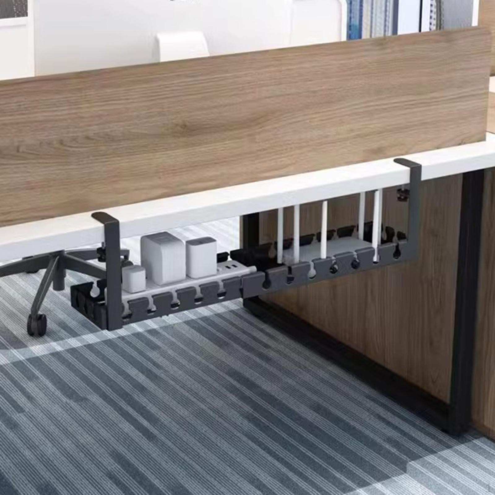 

under Desk Cable Management Organizer Power Strip Storage Raceway Wire Rack 40cm