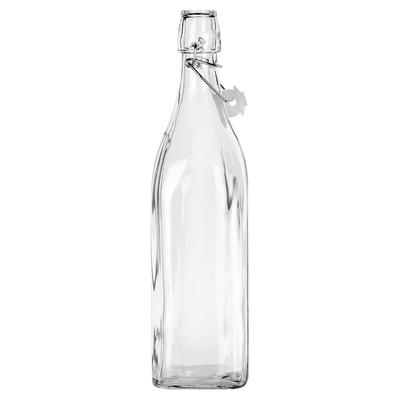 Glass Bottle with Clip Cork for Wine Tincture Liqueur Syrup Juice 1L
