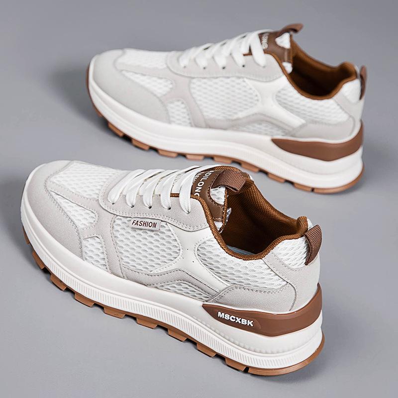 Women's Breathable Mesh Shoes for Autumn and Winter Wear-resistant Thick Soled Shoes Comfortable Height Increasing Sneakers