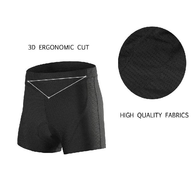 ARSUXEO Men's Cycling Shorts Bike Underwear Compression 5D Gel Pad Mountain Bicycles Clothing Underpants Shockproof Breathable