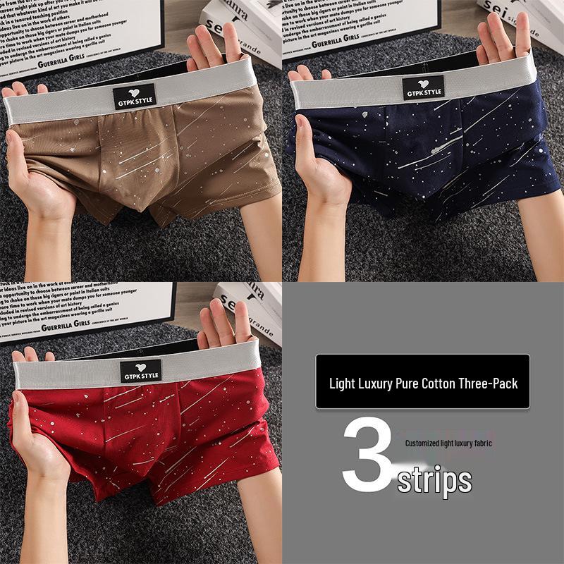 Men's Breathable Cotton Boxer Briefs - Comfortable, Loose-Fit, Mid-Rise, Plus Size, Perfect for Summer