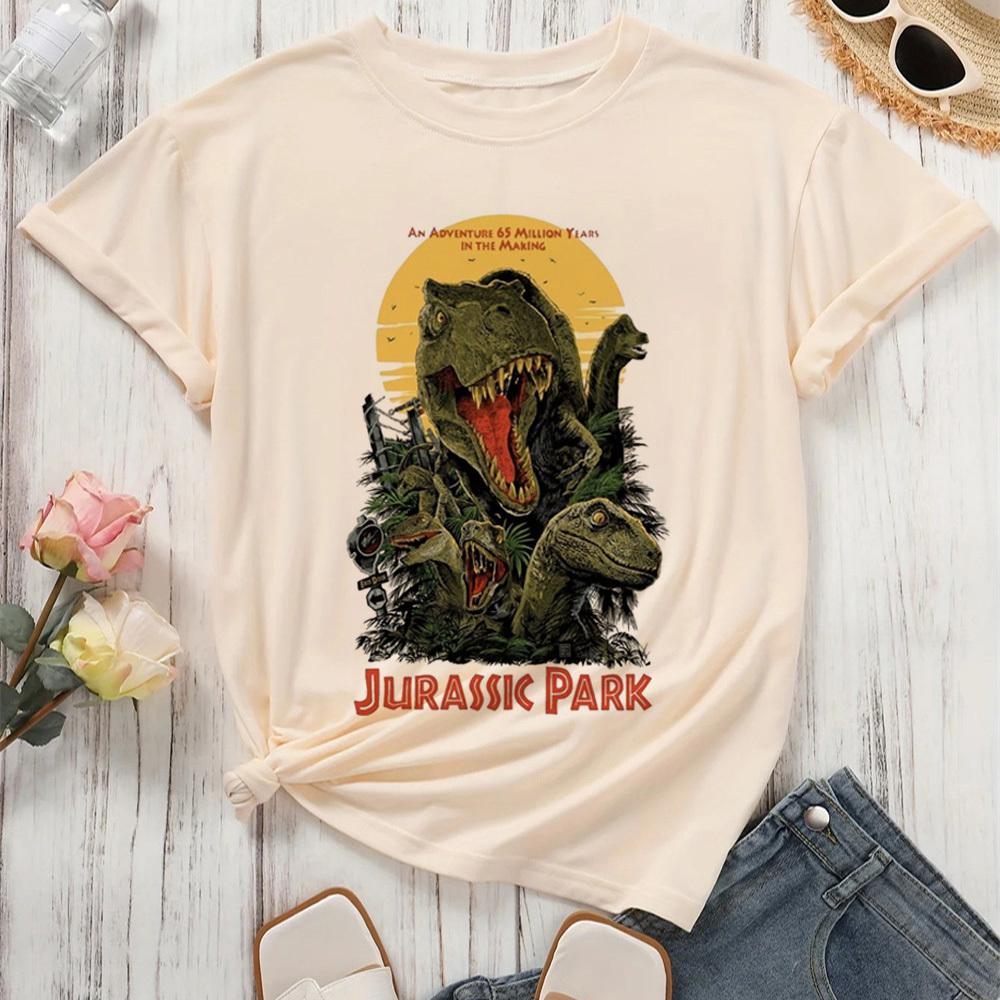Jurassic Park Top Tees Teen Graphic Trendy Kawaii Pastel Harajuku  T Shirt 2000s Streetwear Pastel Gothic University Comfortable