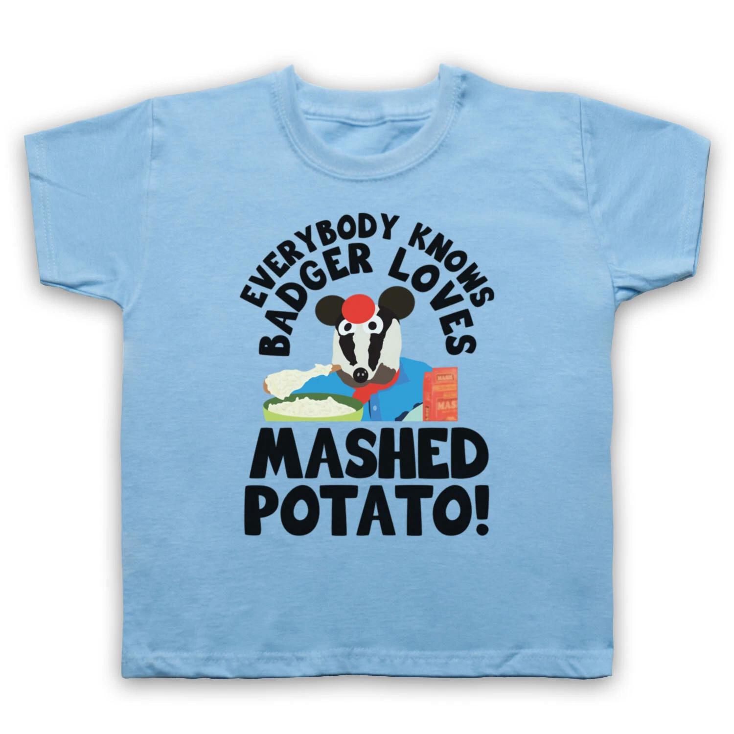 BODGER & BADGER ВСЕ ЗНАЮТ ЛЮБИТ ПЮРЕ ДЕТИ ДЕТСКИЙ Мальчики Младенцы Дети Футболка 120