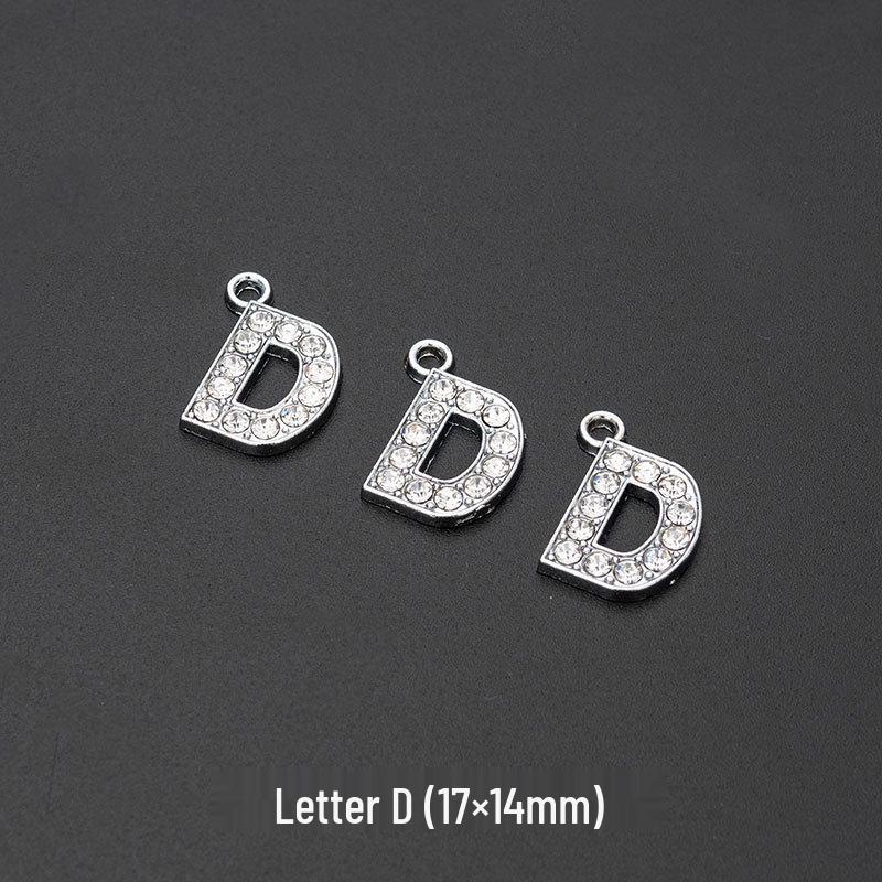 Alloy DIY English Letter & Number Necklace Pendant - Creative Jewelry & Handmade Accessories.
