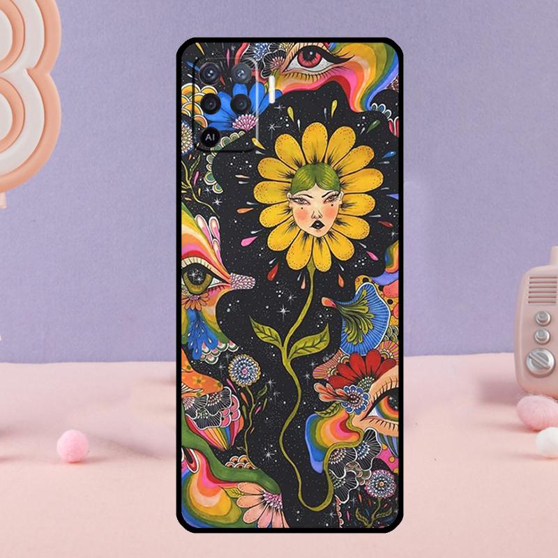 Bunte Psychedelische Kunst Handyhülle Für Oppo A80 A60 A40 A94 A54 A98 A78 A18 A38 A58 A16 A76 A96 A17 A77 A74 A57S A15