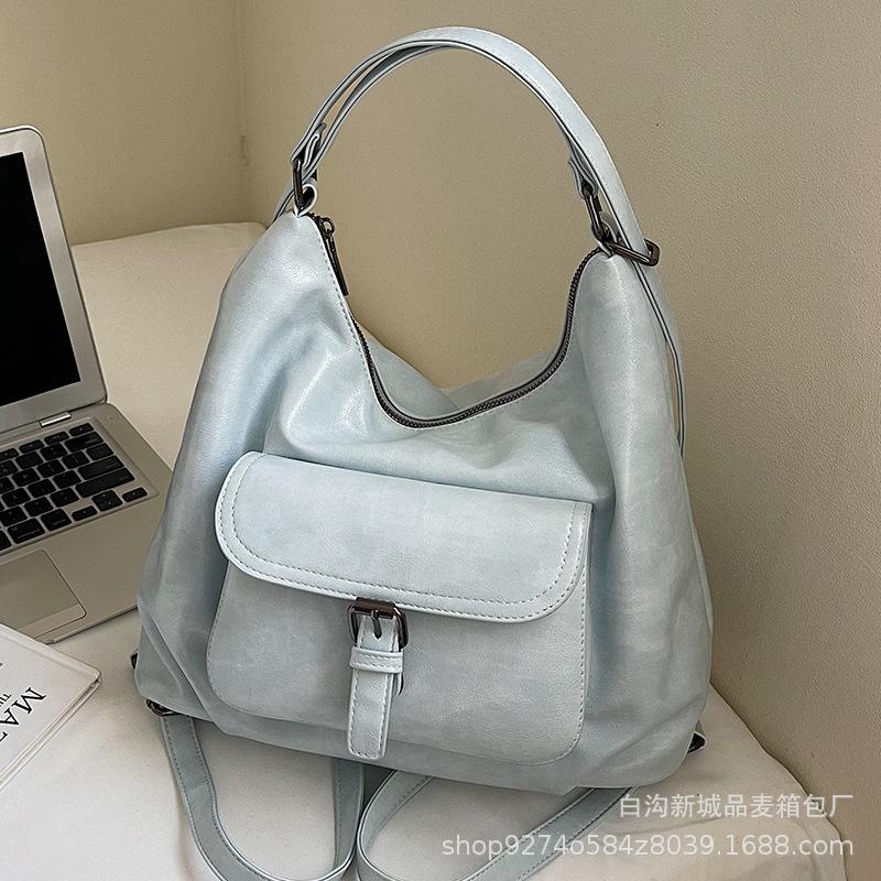 Casual commuting retro large-capacity bag women's 2025 new fashion multi-purpose double shoulder back bag single shoulder tote bag