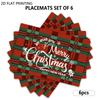 4pcs/6pcs Christmas Placemats for Dining Table, Plaid Merry Christmas Placemats Table Decor, Suitable for Restaurant Kitchen, Dinner Party And Other A