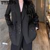 Damen Anzugkragen Jacke Elegant und Modisch Lässiger Stil College Stil Jacke Große Größe