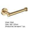 Toilet Roll Holder Punched Rust-proof Brushed Gold Wall-mounted Toilet Paper Rack for Bathroom