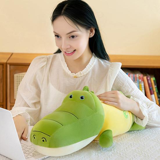 Crocodile Plush Doll Long Body Pillow for Hugging Supportive Waist And Back Cushion Soft Skin-Friendly Sleeping Pillow for Kids Adults