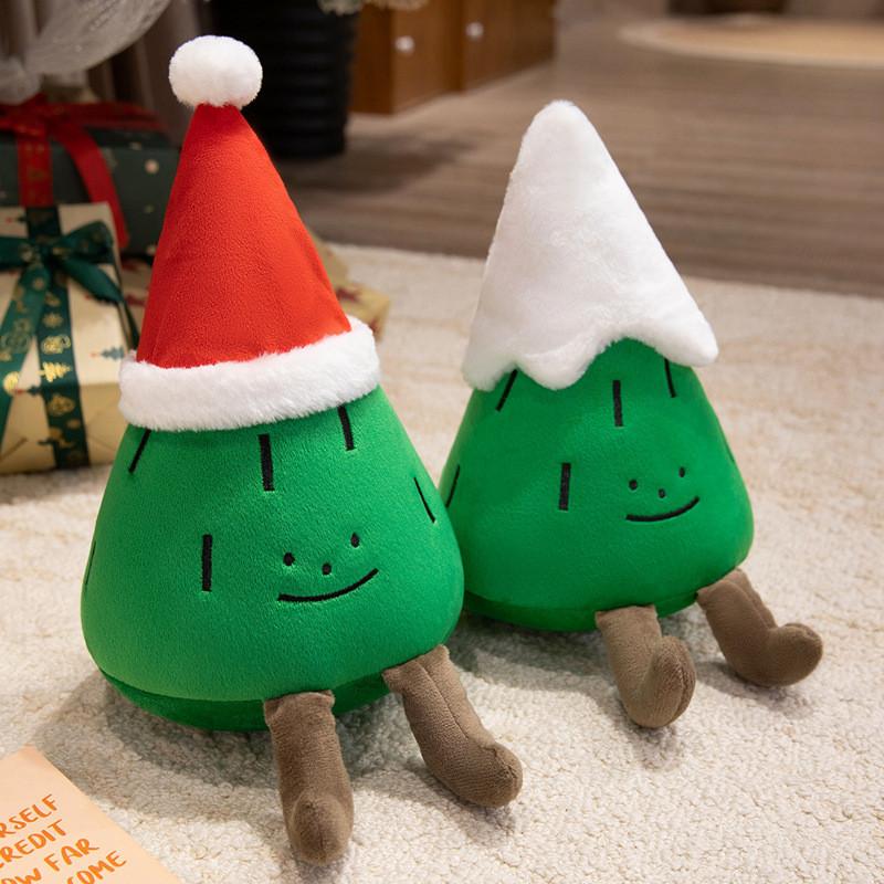 Pine Themed Christmas Tree Plush Toys Short Hair Material Children Doll Playroom