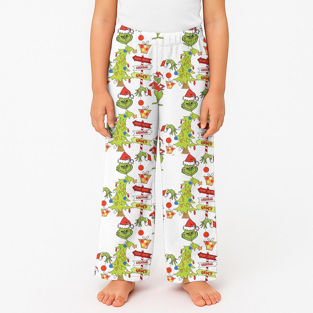 Children's Winter Pants Full Length Long Trousers Printed Pants