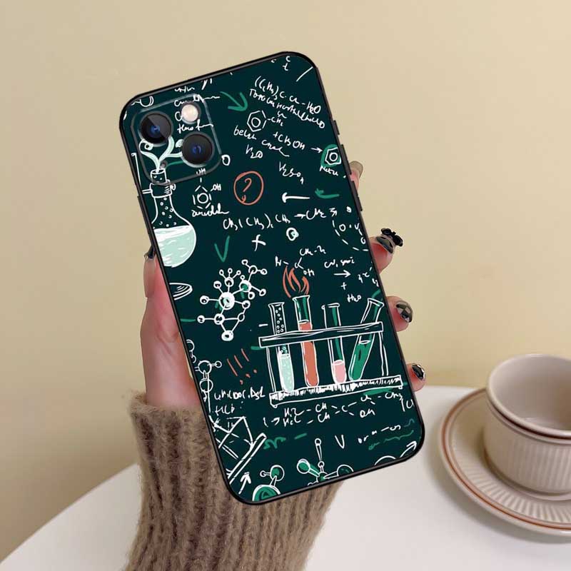 Biology and Chemistry Phone Case For iPhone 15 14 Plus 11 12 13 16 Pro Max Mini 7 8 X XR XS Max Cover