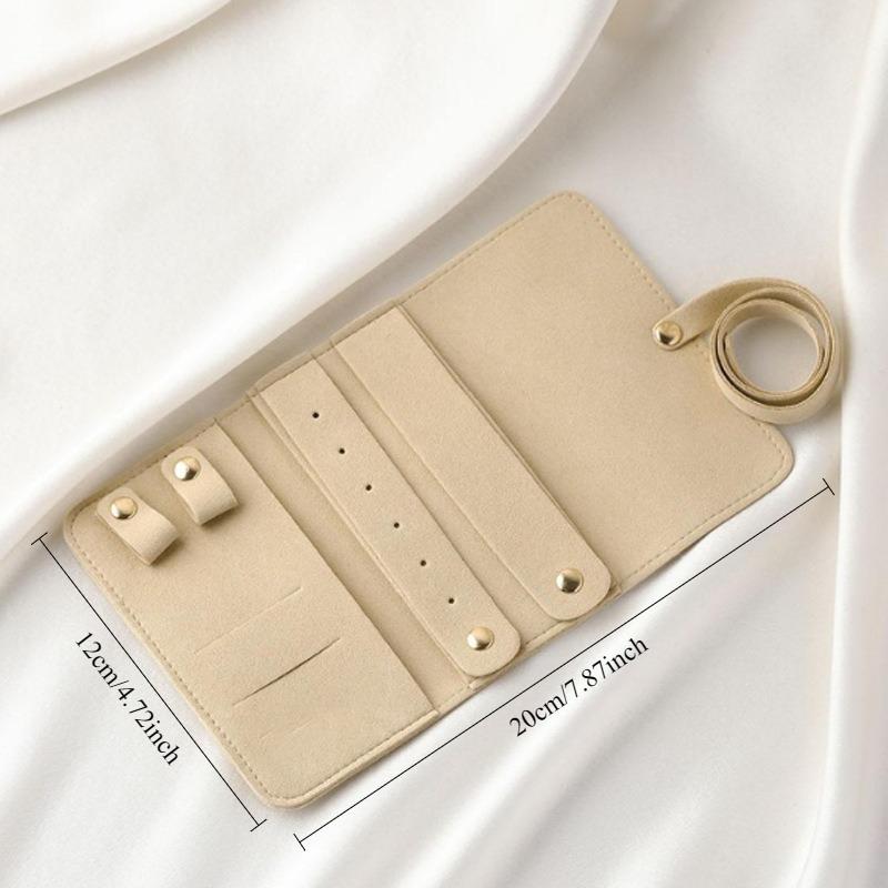 Multi-Function Portable Jewelry Pouch Simple Travel Storage Bag for Rings & Necklaces