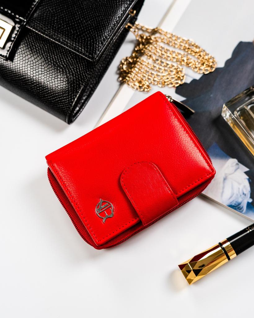 Women's Leather Wallet R-DLL2-NCD-2718 Red
