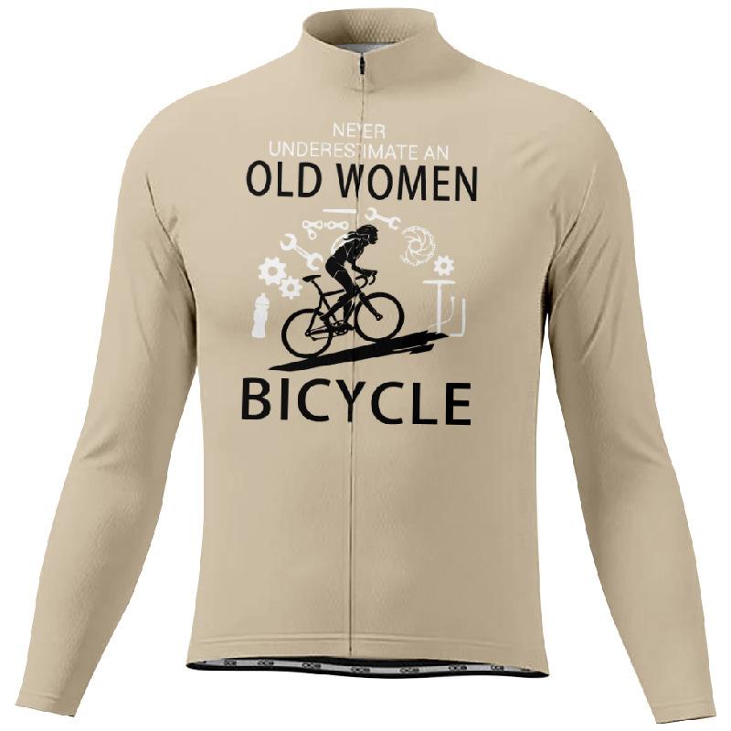 Cycling Suit Men s Mountain Off-Road Bike oldwomen Long Sleeve Zip Outdoor Cycling Suit 2XS