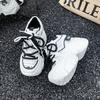 Fashion 9CM New 2025 Chunky Leather Sneakers Summer Casual Vulcanized Shoes Woman High Platform Breathable Mesh Sneakers Sport Dad Shoes