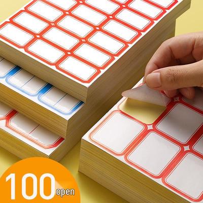 100 Klebeetiketten-Aufkleber für Preise & Notizen