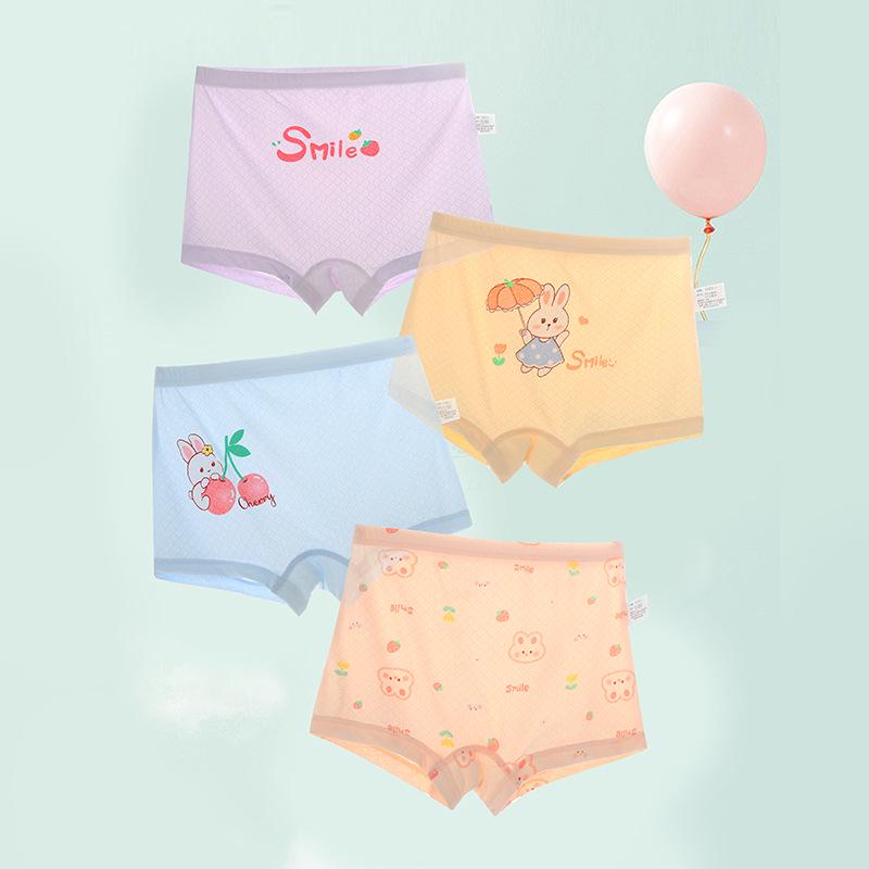 Girls' 4-Pack Boxer Briefs - 91% Nylon