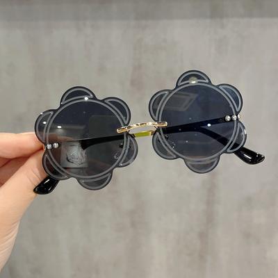 Flower Shape Sunglasses for Women New Fashion Rimless Metal Leg Designer Sunglasses Woman Korean Style Female Sunglass