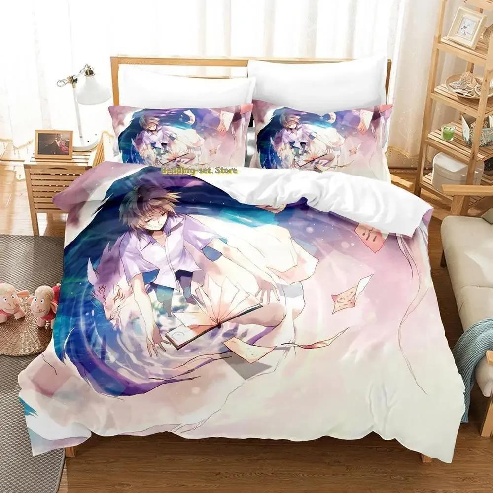 New Natsume's Book of Friends Bedding Set Single Twin Full Queen King Size Bed Set Adult Kid Bedroom Duvet Cover Sets Anime Bed