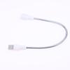Przedłużacz USB z lampką LED i wentylatorem Zasilacz Adapter Kabel męski na żeński Elastyczny przewód w metalowym oplocie Do lampki biurkowej Lampki nocnej