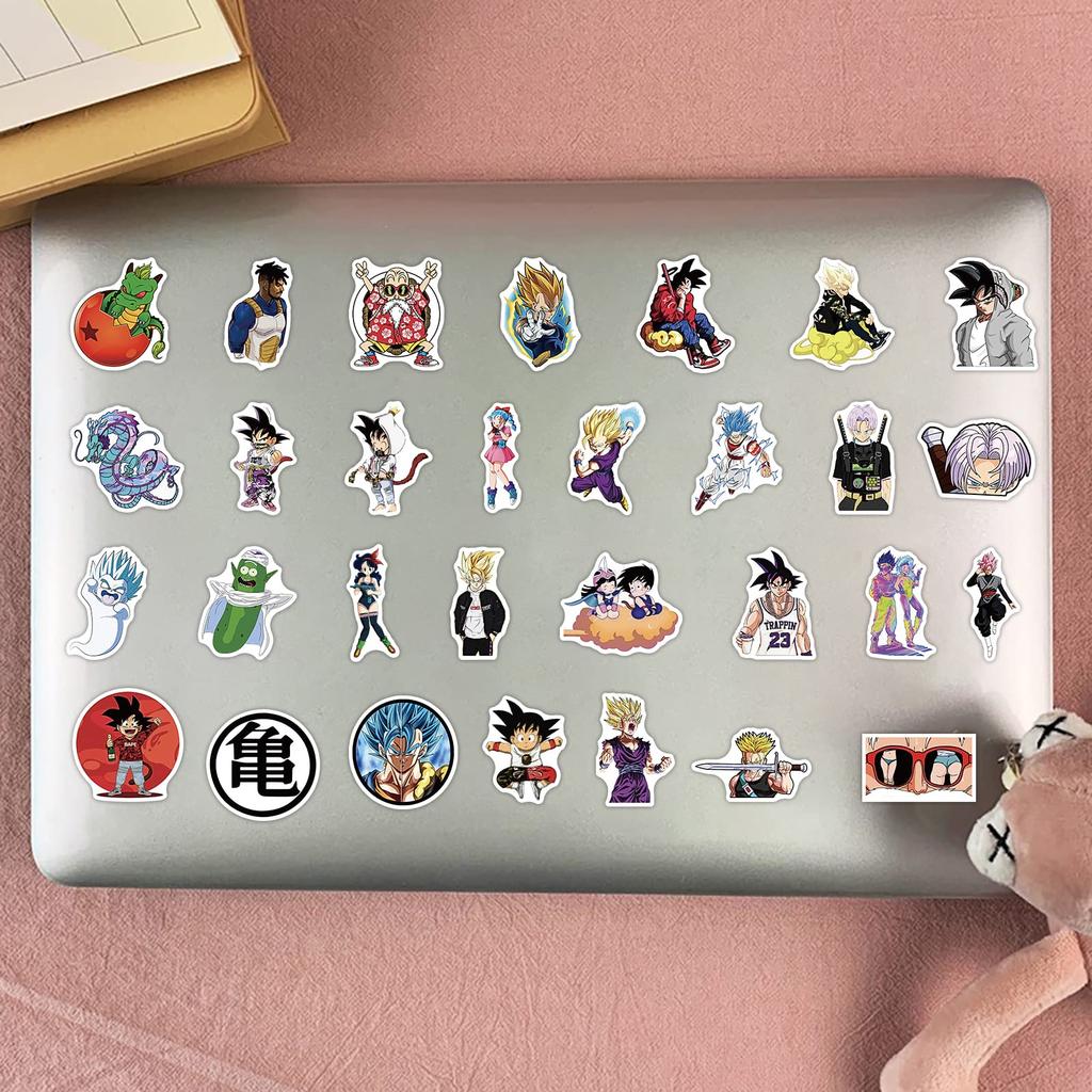 Dragon Ball Stickers Set Cute Anime Dragon Ball Waterproof Cute and Stylish Manga DIY Stickers for Water Suitable for and 50-Piece - Stickers, Decals,