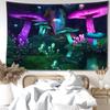 Green Purple Forest Mushroom Tapestry Wall Hanging Bohemian Mystical Witchcraft Living Room Background Cloth Home Decor