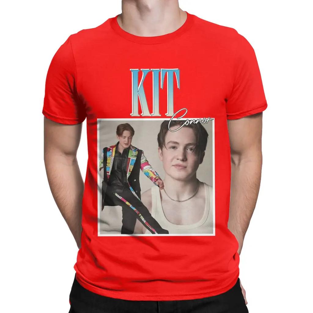 Men's T-Shirt Kit Connor Retro Nelson Cool Pure Cotton Tees Short Sleeve T Shirt Crewneck Clothing Plus Size