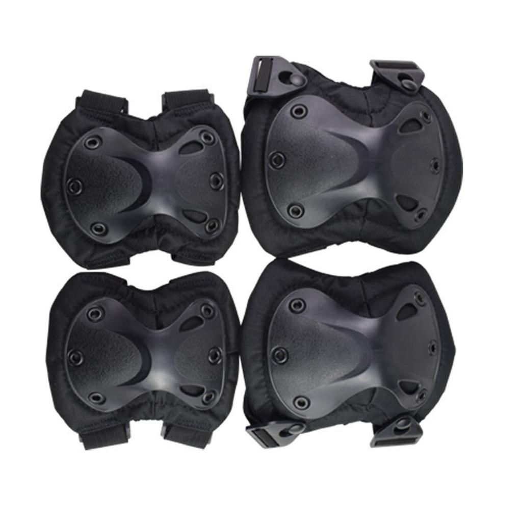 Knee and Elbow Protector Set Motorcycle Knee and Elbow Pads for Adults Cycling Biking Nylon