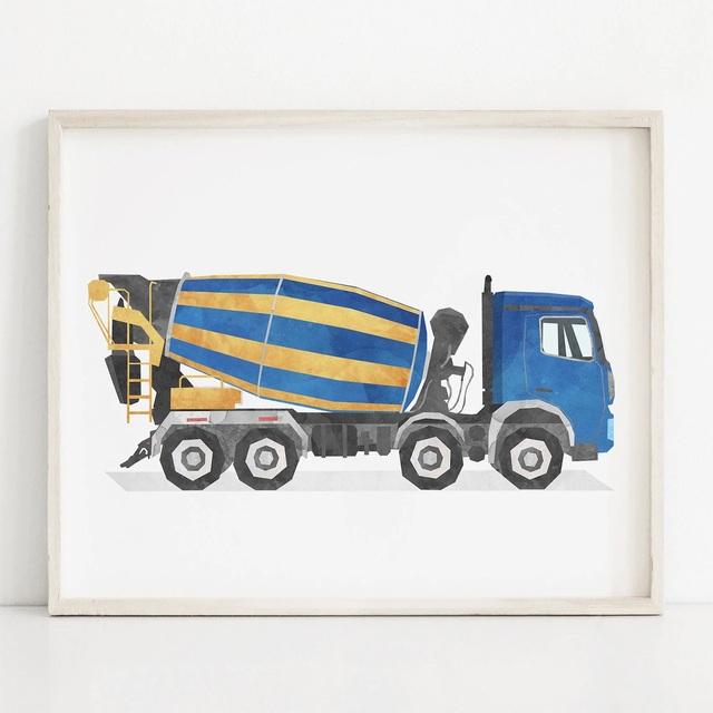 Nordic Style Engineering Vehicle Canvas Art Paintings Watercolor Poster and Prints Nursery Wall Art Picture for Home Decoration No Frame