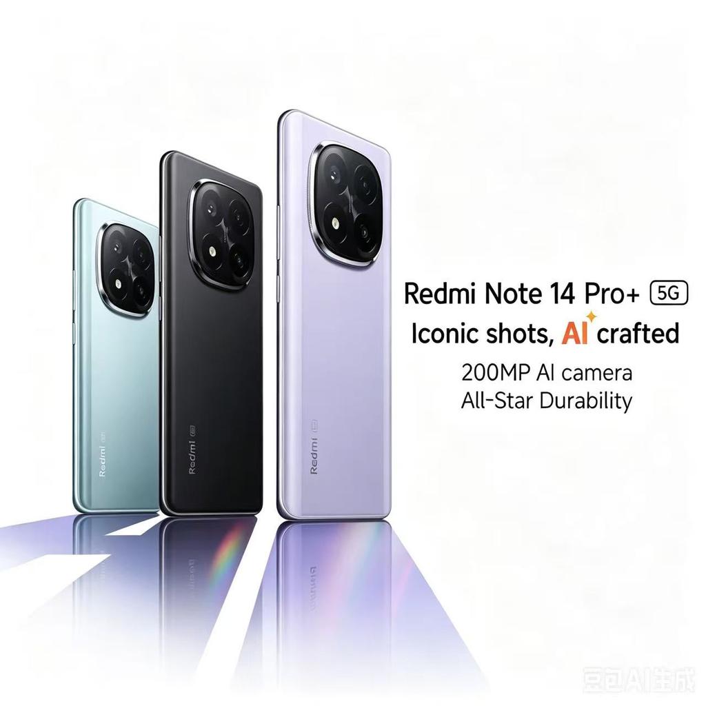 Refurbished 5G Smartphone Original Xiaomi Redmi Note 14 Pro+ Smartphone 6.67'' 50MP Camera 90W CPU Snapdragon7S Gen3 6200mAh Battery Android