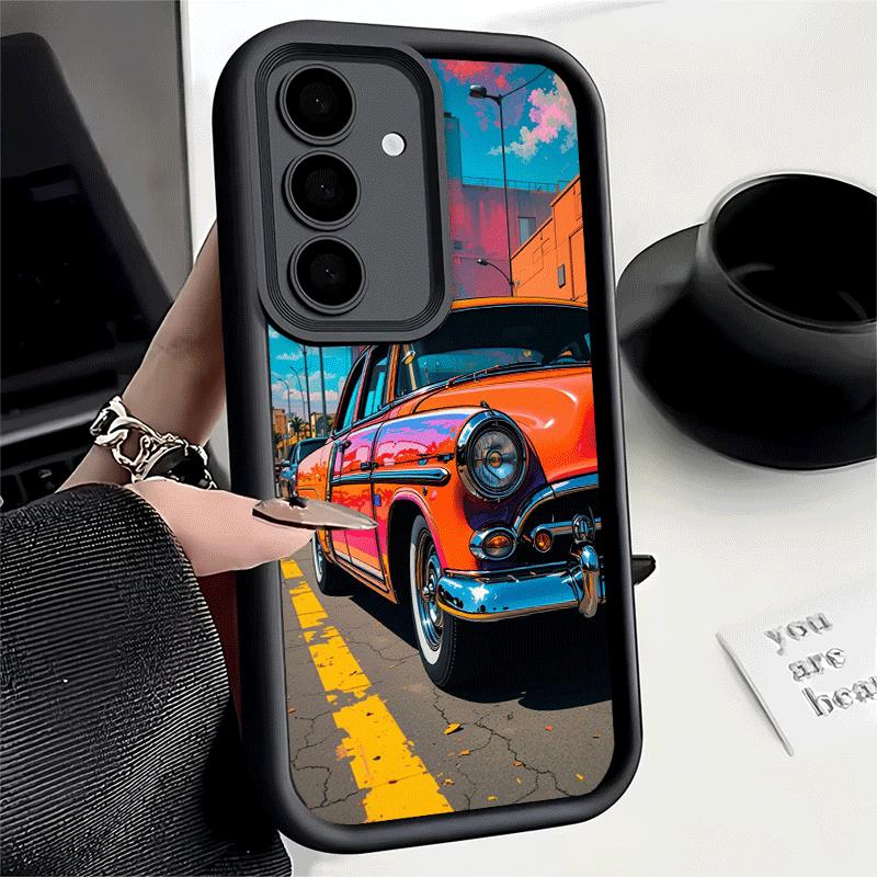 

Classic Vintage Retro Car Soft Phone Case for Samsung Galaxy S26 Ultra S25 Edge S24 S23 S22 Plus S21 S20 FE 5G Shell Silicone Fu Samsung S23 Ultra