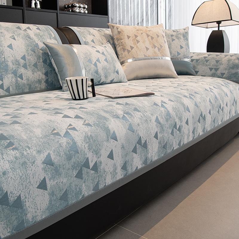 Light Luxury High-end Sofa Cover Fabric New Anti Slip Straight Row Sofa Cushion Suitable for All Seasons and Skin Friendly