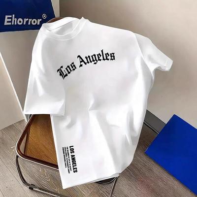 T-shirt Unisex Estiva 2025 con Stampa Lettere a Maniche Corte